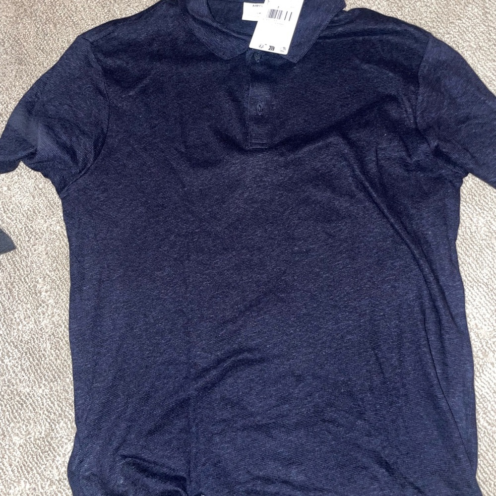 Mango Dark Blue Polo Shirt